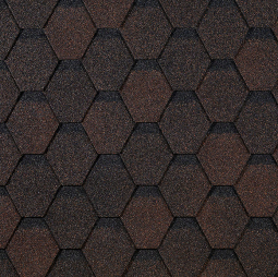 Гибкая черепица Docke Eurasia Шестигранник коричневый