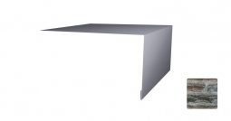 Планка откосная простая Первая Кровельная 75х100 (декоративно-полимерное покрытие) 2м сланец