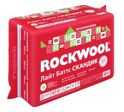 Базальтовый утеплитель Rockwool Лайт Баттс Скандик 800х600х100 мм / 6 пл.