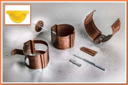 Держатель трубы Nika, на кирпич RAL1018 Желтый