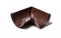 Угловой элемент желоба Технониколь (Verat) Коричневый (125х82 мм), 90 градусов