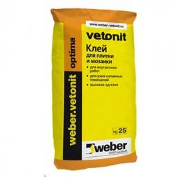 Клей Weber.Vetonit Optima для плитки и мозаики для внутренних работ 25 кг