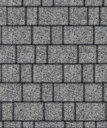 Тротуарная плитка Поревит Старый город Гранит Серый с черным 40 мм 3 плиты