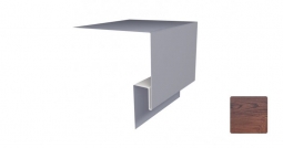 Планка откосная сложная Первая Кровельная «Брус» 75х200 (декоративно-полимерное покрытие) 2м дуб темный матовый