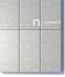 Тротуарная плитка Поревит Прямоугольник Белый 600х300х80 мм