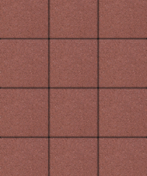 Тротуарная плитка Поревит Квадрат Гранит Красный 300х300х60 мм