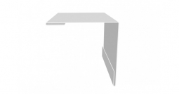 Угол наружный Первая Кровельная 75х75 (полиэстер) 3м белый