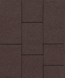 Тротуарная плитка Поревит Трио Гранит Коричневый, 60 мм