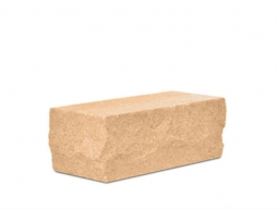 Кирпич силикатный лицевой «Бежевый» рустированный полнотелый одинарный М-175 (Ложковый)