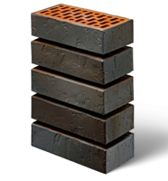 Кирпич лицевой керамический «Флэш» «Графит Сахара» пустотелый одинарный