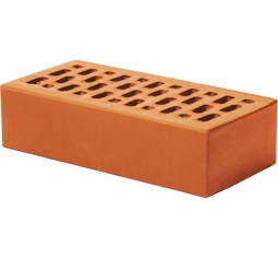 Кирпич лицевой керамический Красный пустотелый одинарный