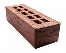 Кирпич клинкерный Красный пустотелый Евро одинарный