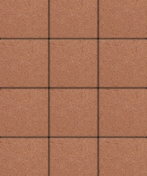 Тротуарная плитка Поревит Квадрат Оранжевый 60 мм 300х300