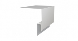 Планка откосная сложная Первая Кровельная «Брус» 75х100 (полиэстер) 2м белый