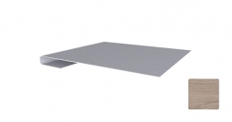 Планка завершающая простая Первая Кровельная (декоративно-полимерное покрытие) 3м светлый орех