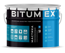 Мастика битумная Bitumex приклеивающая и герметизирующая, 10кг