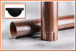 Труба водосточная Nika D100 RAL9005 Черный янтарь