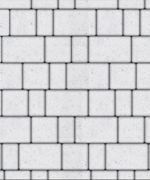 Тротуарная плитка Поревит Старый город Мрамор Белый 40 мм 3 плиты