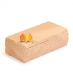 Кирпич силикатный лицевой «Персик» рустированный полнотелый одинарный М-175 (Ложковый)