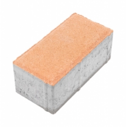 Тротуарная плитка Берит Прямоугольник Желтая 200х100х80 на сером цементе