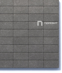Тротуарная плитка Поревит Прямоугольник Гранит Серый, 60 мм 100х200