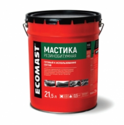 Мастика резинобитумная Ecomast металлическое ведро 21,5 л