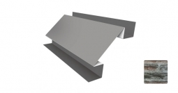 Угол внутренний сложный Первая Кровельная «Брус» 75х75 (декоративно-полимерное покрытие) 3м сланец