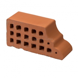 Кирпич фасонный керамический «Абрикос» пустотелый утолщенный карнизный