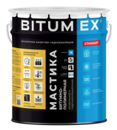 Мастика битумно-полимерная Bitumex кровельная и гидроизоляционная, 18кг