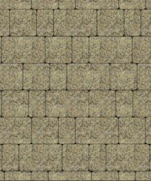 Тротуарная плитка Поревит Старый город Гранит Желтый с черным 80 мм 3 плиты