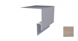 Планка откосная сложная Первая Кровельная «Брус» 75х150 (декоративно-полимерное покрытие) 3м светлый орех