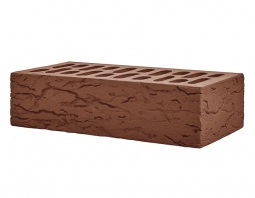 Кирпич лицевой керамический Шоколад «Рустик» пустотелый одинарный