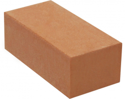 Кирпич лицевой силикатный Оранжевый полнотелый евро утолщенный