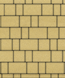 Тротуарная плитка Поревит Старый город Желтый, 80 мм 3 плиты