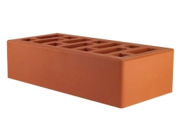 Кирпич лицевой керамический Красный пустотелый одинарный