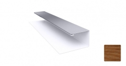 Планка завершающая сложная Первая Кровельная «Брус» (декоративно-полимерное покрытие) 2м под дуб 3D