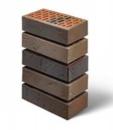 Кирпич лицевой керамический «Флеш» «Сланец Темный» пустотелый одинарный