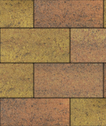 Тротуарная плитка Поревит Прямоугольник Гранит Саванна 600х300х80 мм