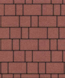 Тротуарная плитка Поревит Старый город Красный, 60 мм 3 плиты