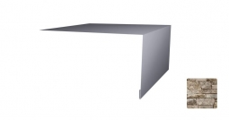 Планка откосная простая Первая Кровельная 50х100 (декоративно-полимерное покрытие) 3м камень