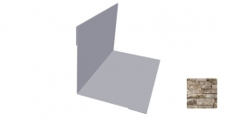 Угол внутренний Первая Кровельная 75х75 (декоративно-полимерное покрытие) 3м камень