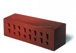 Кирпич клинкерный Красный флэш «Ноттингем» «Береста» пустотелый Евро одинарный