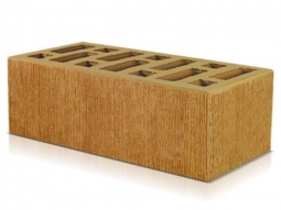 Кирпич лицевой керамический Солома «Бархат» пустотелый утолщенный