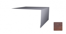 Планка откосная простая Первая Кровельная 75х150 (декоративно-полимерное покрытие) 2м дуб темный матовый