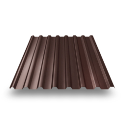 Профнастил МП-20 окрашенный с 2-х сторон RAL 8017 шоколад 0,5 мм