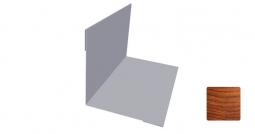 Угол внутренний Первая Кровельная 75х75 (декоративно-полимерное покрытие) 2м под светлое дерево