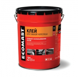 Клей Ecomast для гибкой черепицы, металлическое ведро 21,5 л