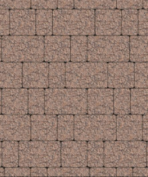 Тротуарная плитка Поревит Старый город Гранит Светло-коричневый с черным 80 мм 3 плиты