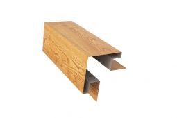 Угол наружный сложный Первая Кровельная 65х18х30 (декоративно-полимерное покрытие) 2м под темное дерево