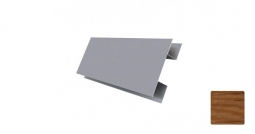 Планка стыковочная сложная Первая Кровельная «Брус» 75 (декоративно-полимерное покрытие) 3м под дуб 3D